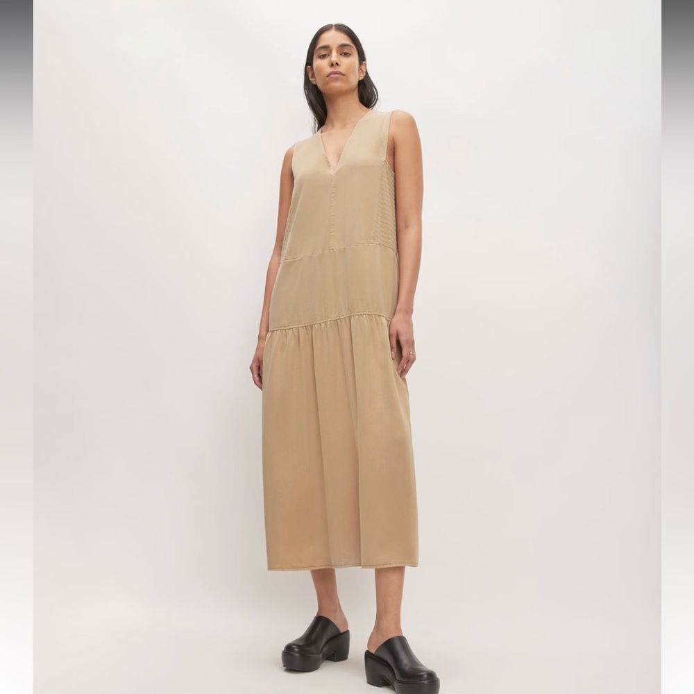 Everlane TENCEL™ V-Neck Dress Size XL